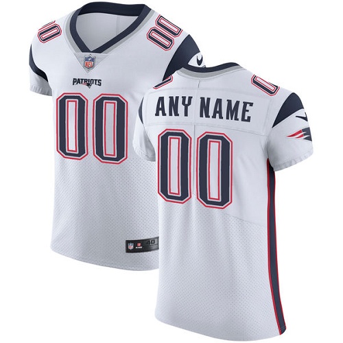 Men's New England Patriots White Vapor Untouchable Custom Elite NFL Stitched Jersey